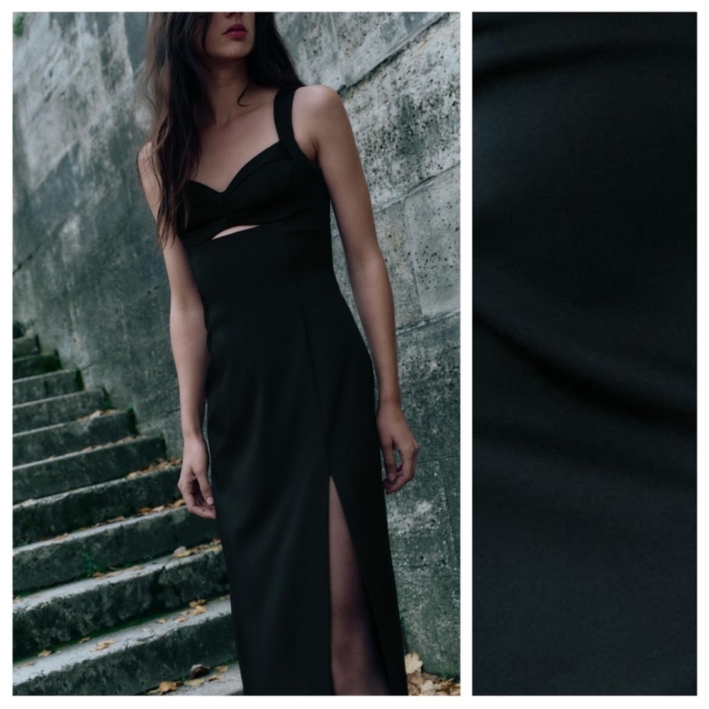 NEW Zara SATIN MIDI DRESS WITH CUT-OUT DETAIL-M
🚨FIRM PRICE
